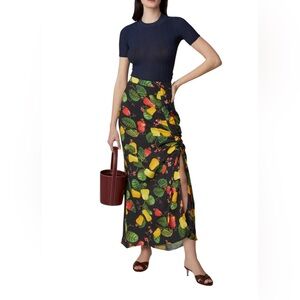 ISOLDA Cashew Print Floral Pleated Skirts Size:6
